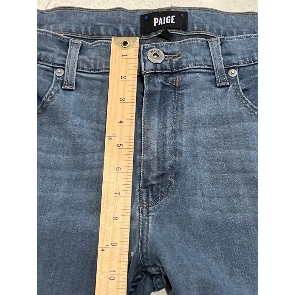 PAIGE Federal Slim Straight Leg Jeans Mens 34 Blue Transcend Denim Pants